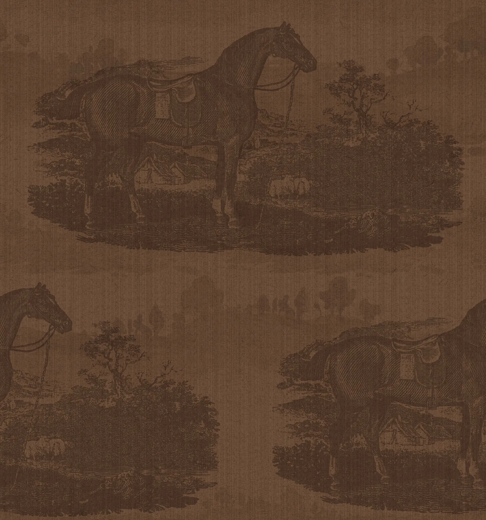 17-09-023-45/P wallpaper sample   Horse Toile Brown