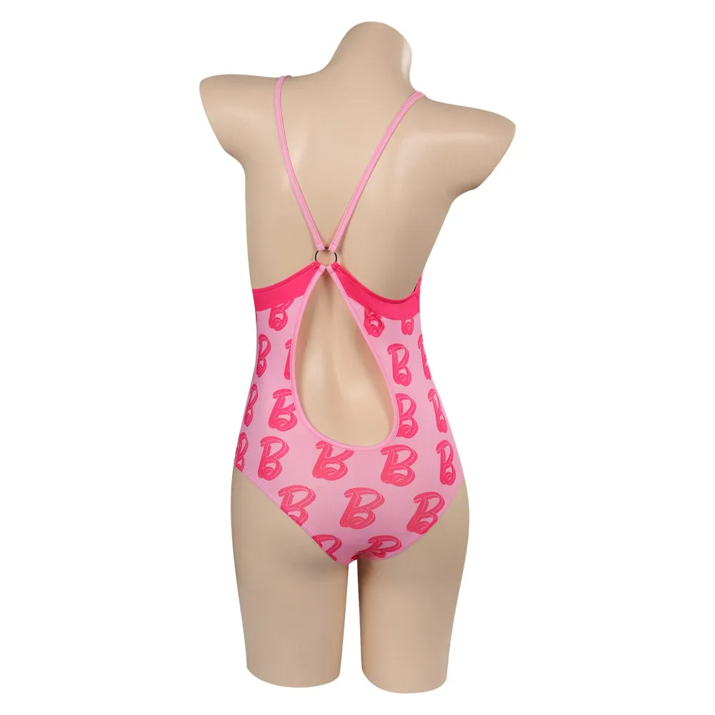 2023 Barbie Margot Robbie Barbie Maillot de Bain une Pièce Imprimé Costume Design Original