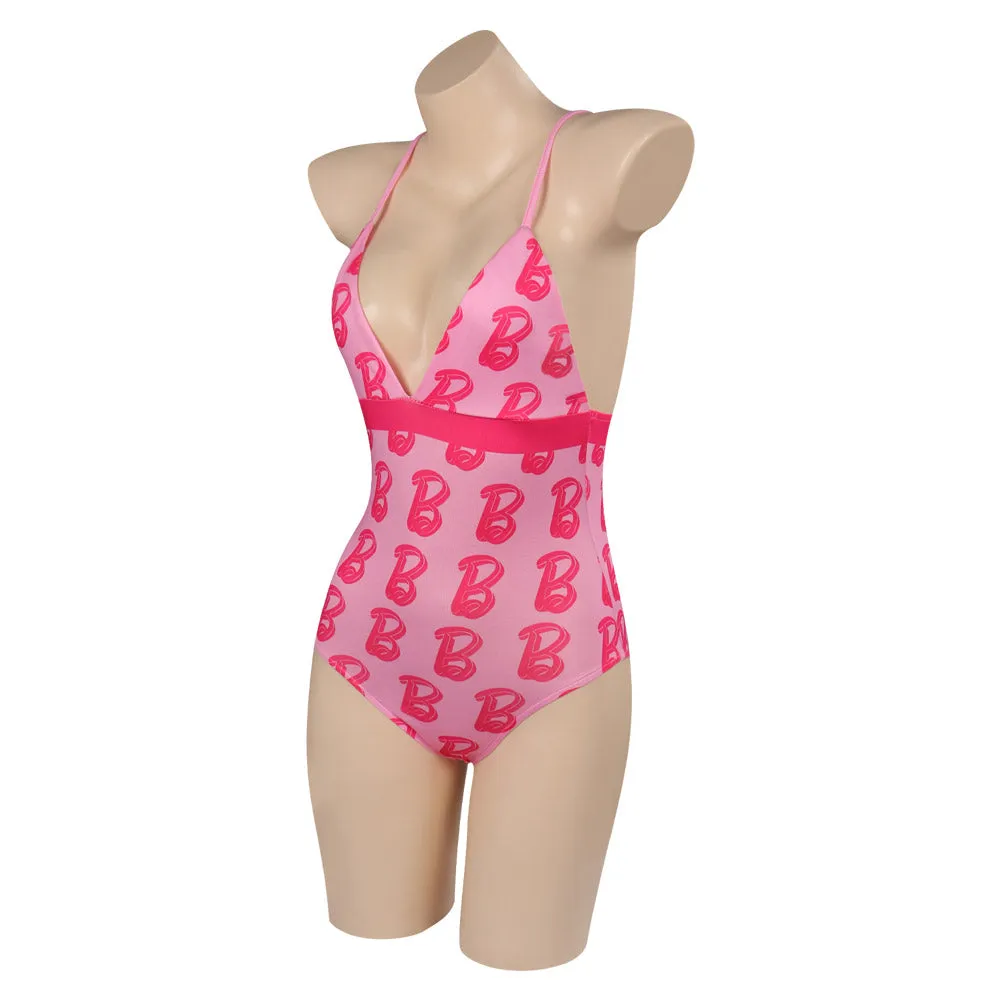 2023 Barbie Margot Robbie Barbie Maillot de Bain une Pièce Imprimé Costume Design Original