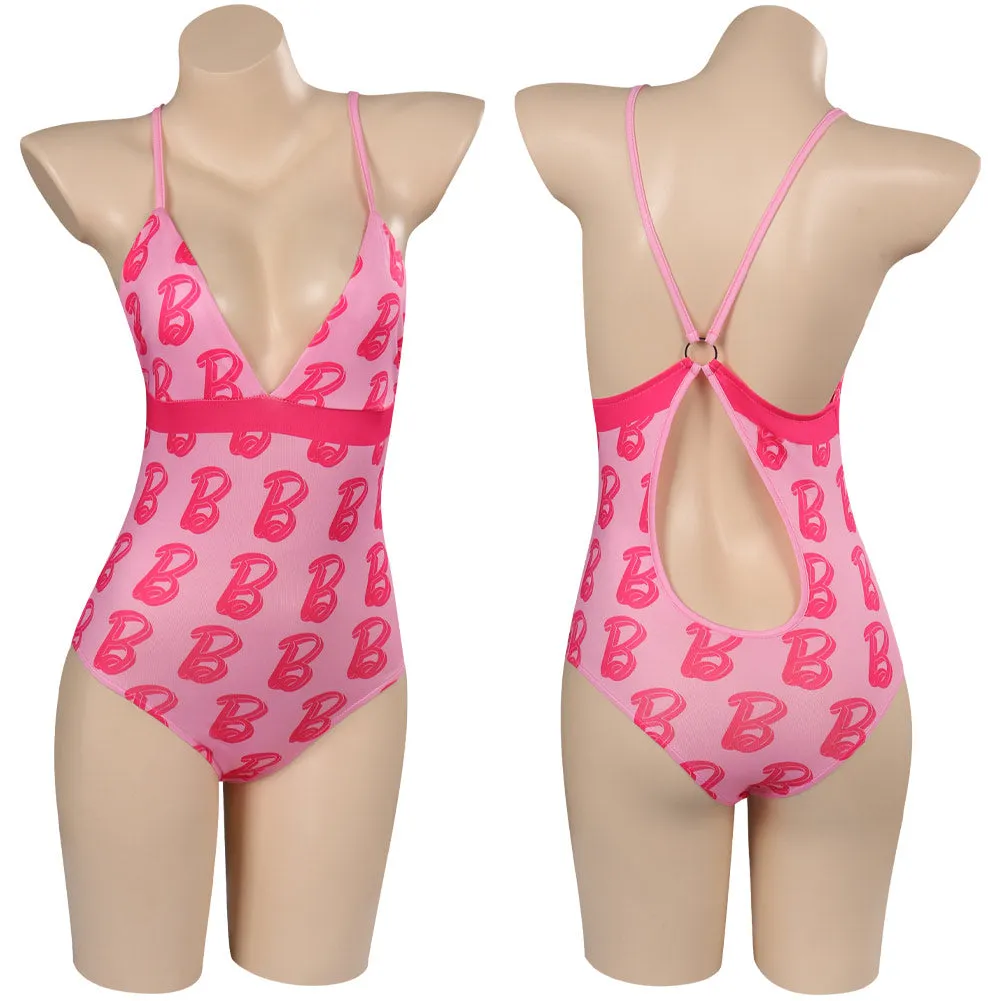 2023 Barbie Margot Robbie Barbie Maillot de Bain une Pièce Imprimé Costume Design Original