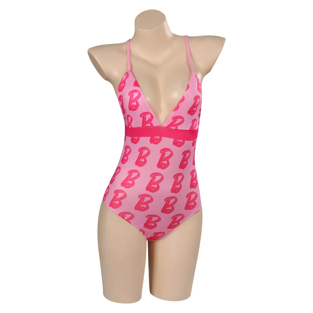 2023 Barbie Margot Robbie Barbie Maillot de Bain une Pièce Imprimé Costume Design Original