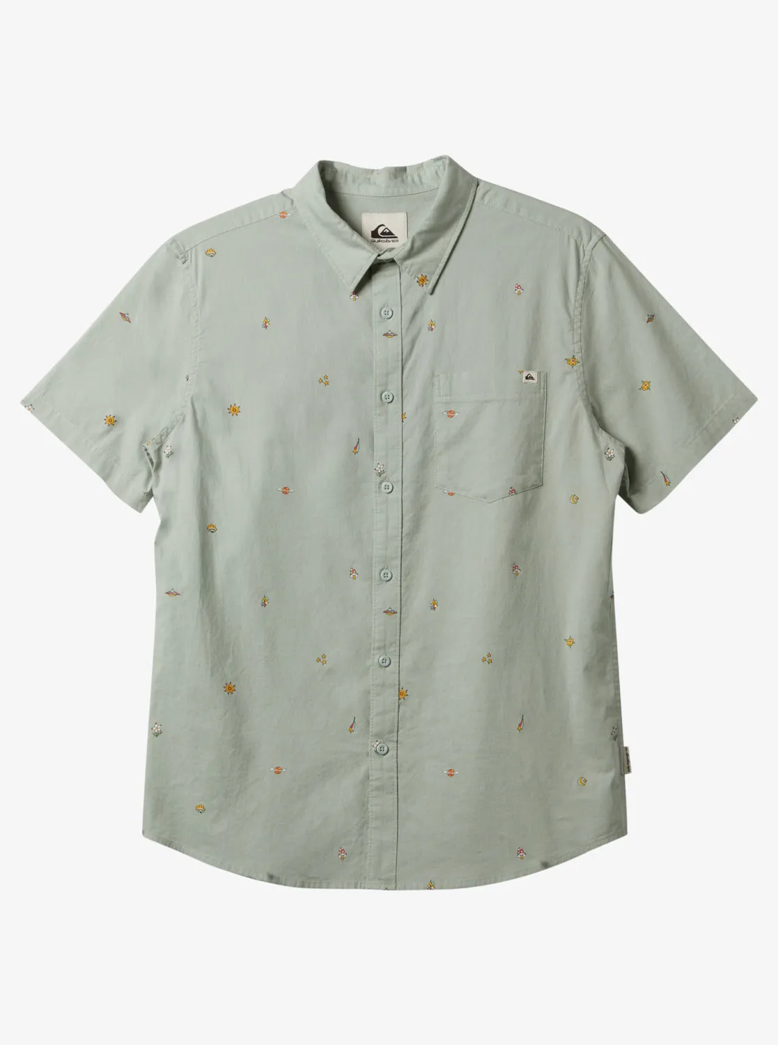 Apero Classic Short Sleeve Woven Shirt - Cloud Blue Aop Mix Bag Ss