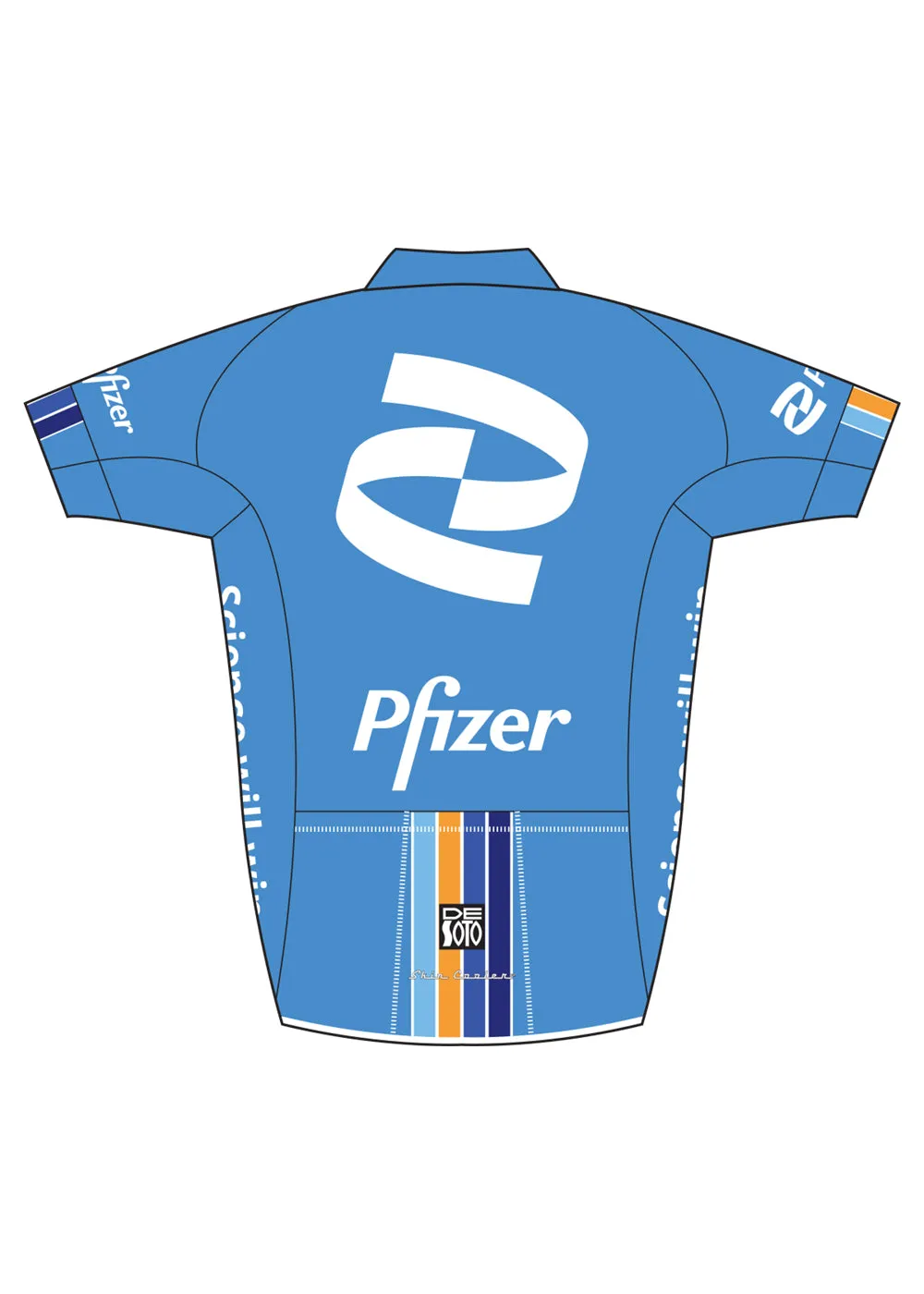 Camiseta de ciclismo con cremallera completa Skin Cooler para hombre - Pfizer