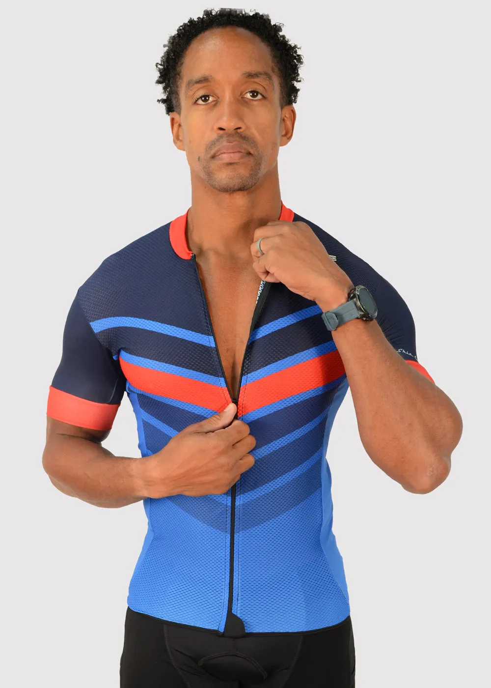 Camiseta de ciclismo con cremallera completa Skin Cooler para hombre - Pfizer