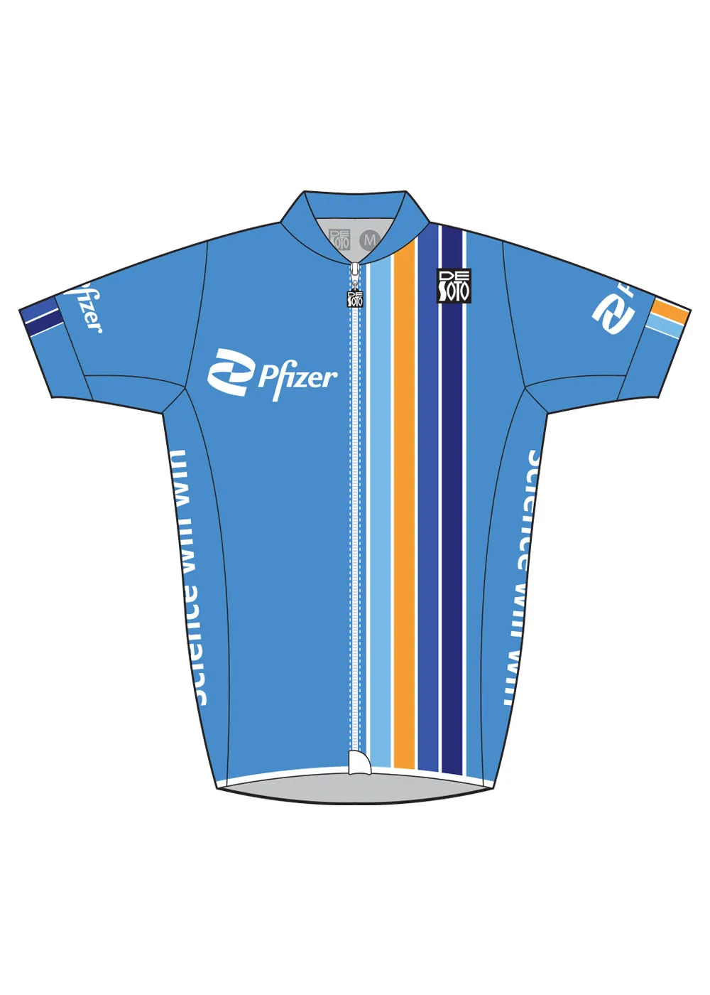 Camiseta de ciclismo con cremallera completa Skin Cooler para hombre - Pfizer