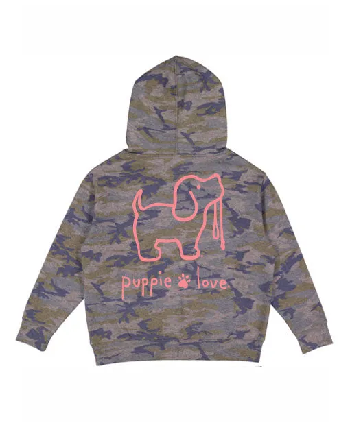 CAMO LOGO PUP, YOUTH HOODIE