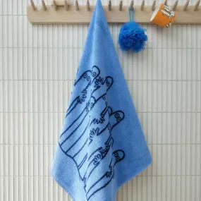 Hattifatteners GOTS Hand Towel 50x70 Blue - Moomin Arabia