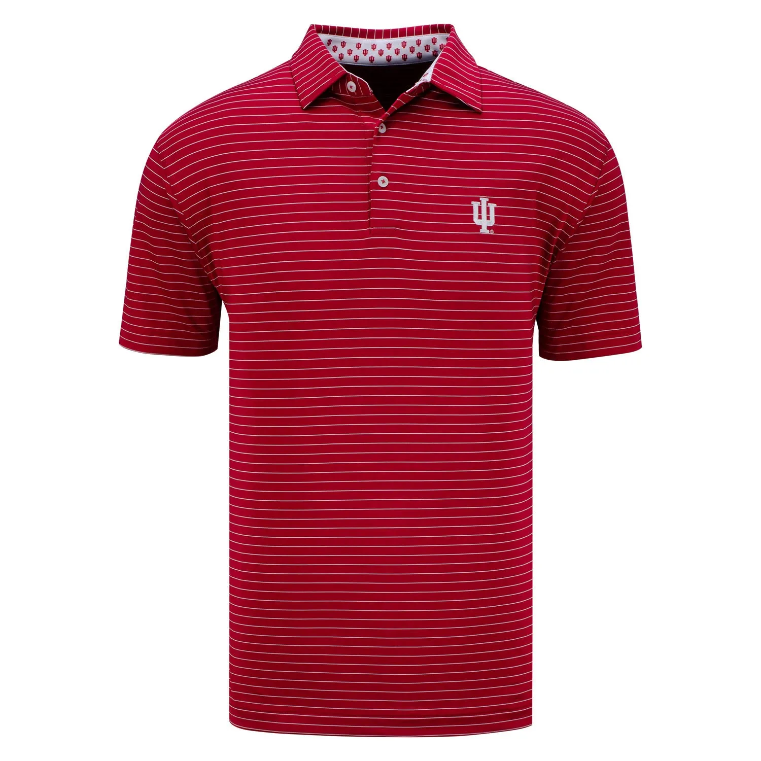 Indiana Hoosiers Performance Stripe Crimson Polo