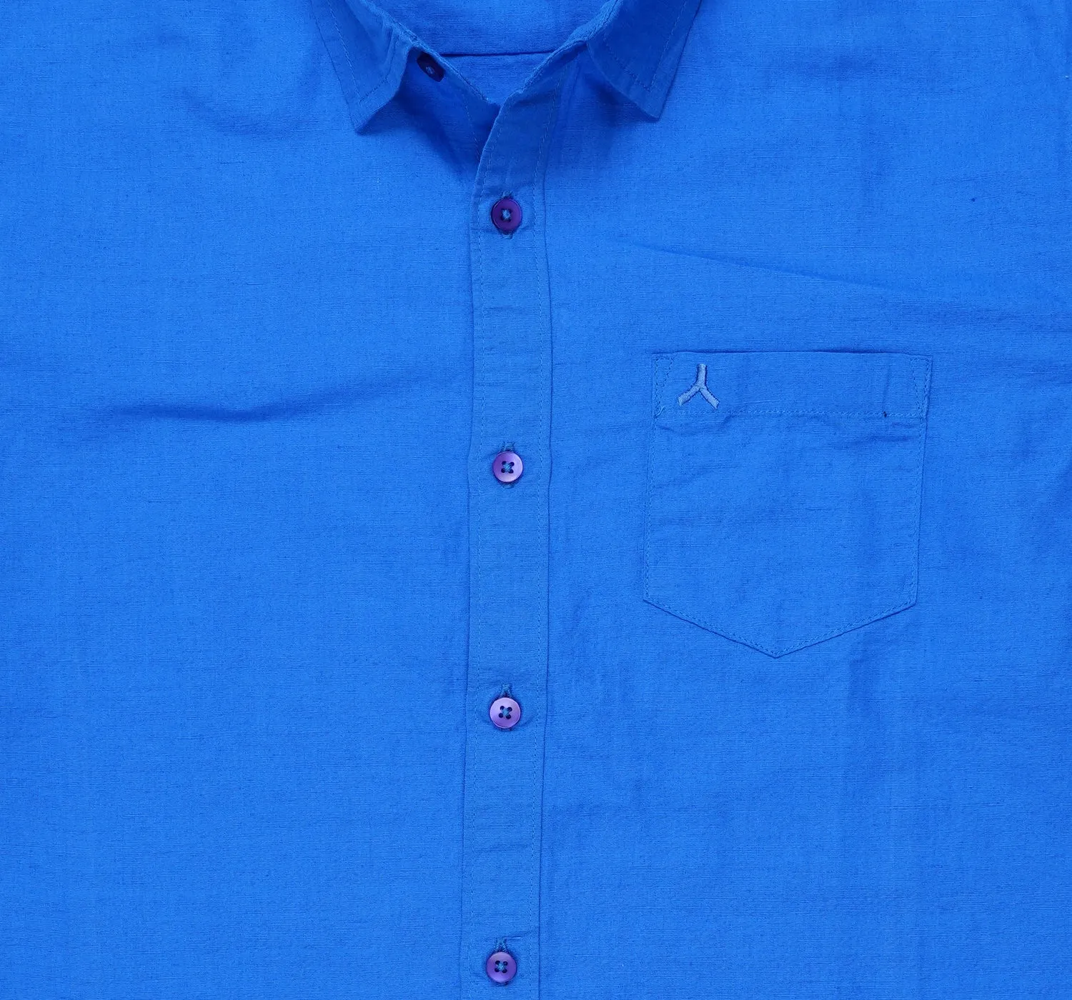 JDC Boy's Royal Blue Solid Shirt