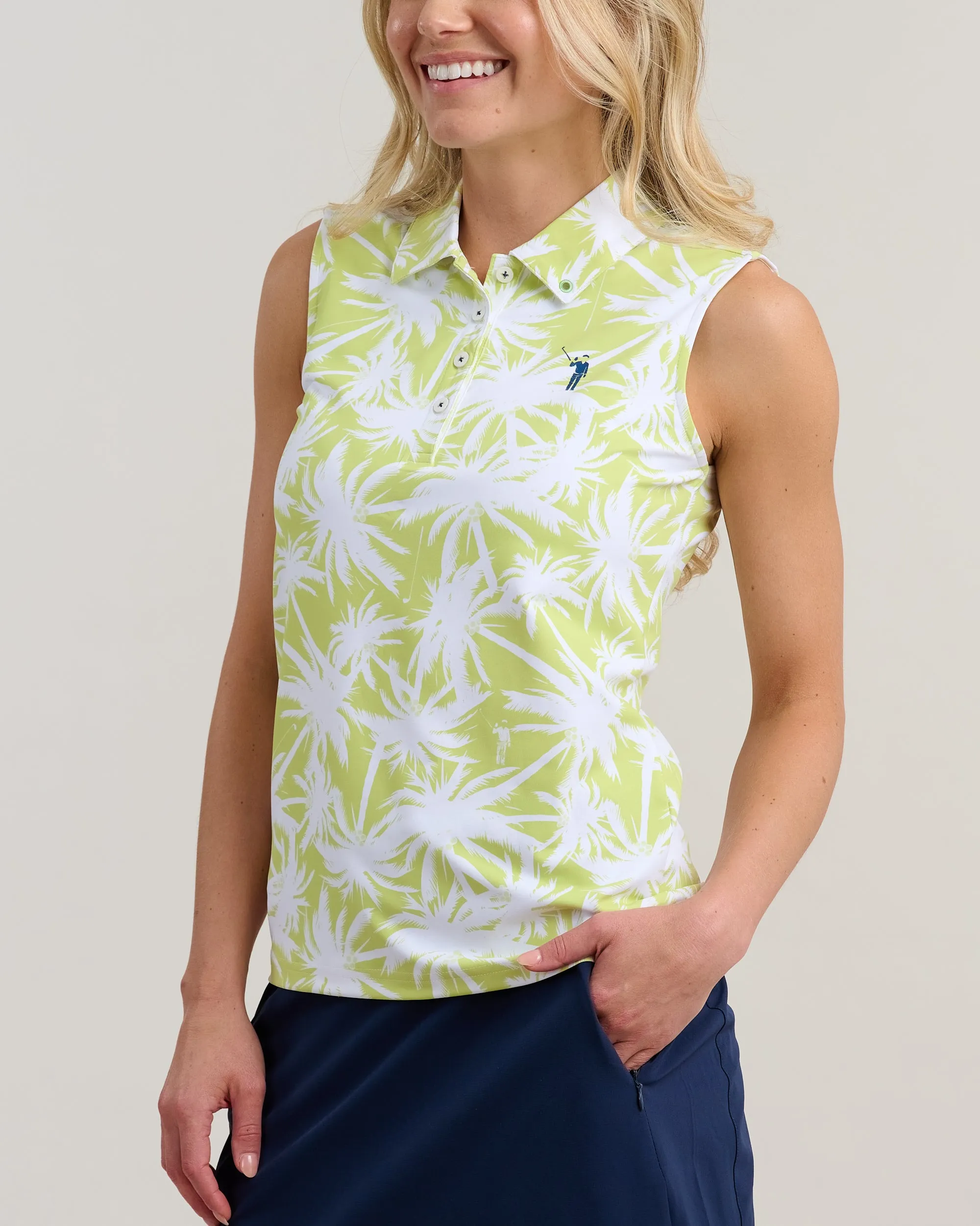 Palmer Women's Sleeveless Polo | Lime