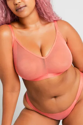 Sieve Non-Wire Bra in Coral