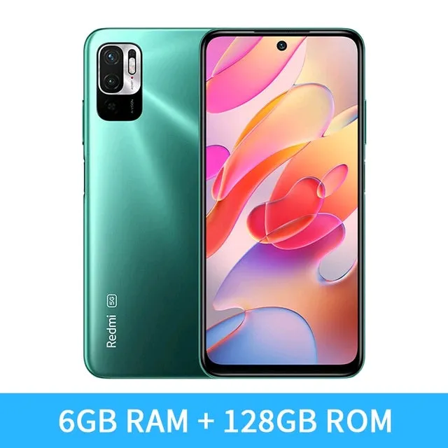 Smartphone Redmi note 10 5G de de exhibidor con; 4GB, 6GB, 8GB y 128 GB, 256 GB