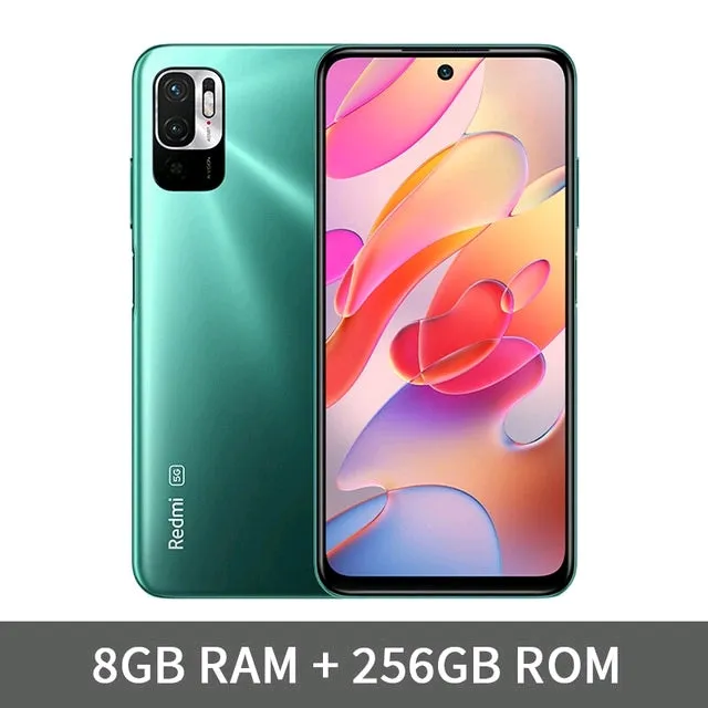 Smartphone Redmi note 10 5G de de exhibidor con; 4GB, 6GB, 8GB y 128 GB, 256 GB