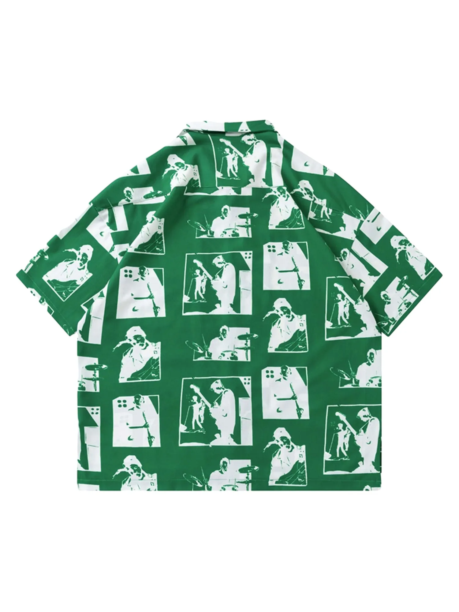 Thesupermade Portrait Pattern Short-sleeved Shirt