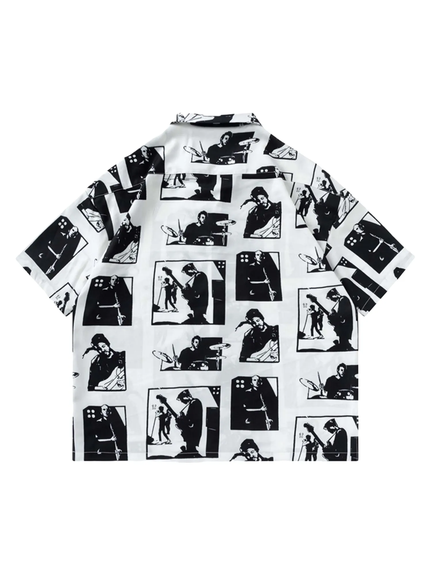 Thesupermade Portrait Pattern Short-sleeved Shirt