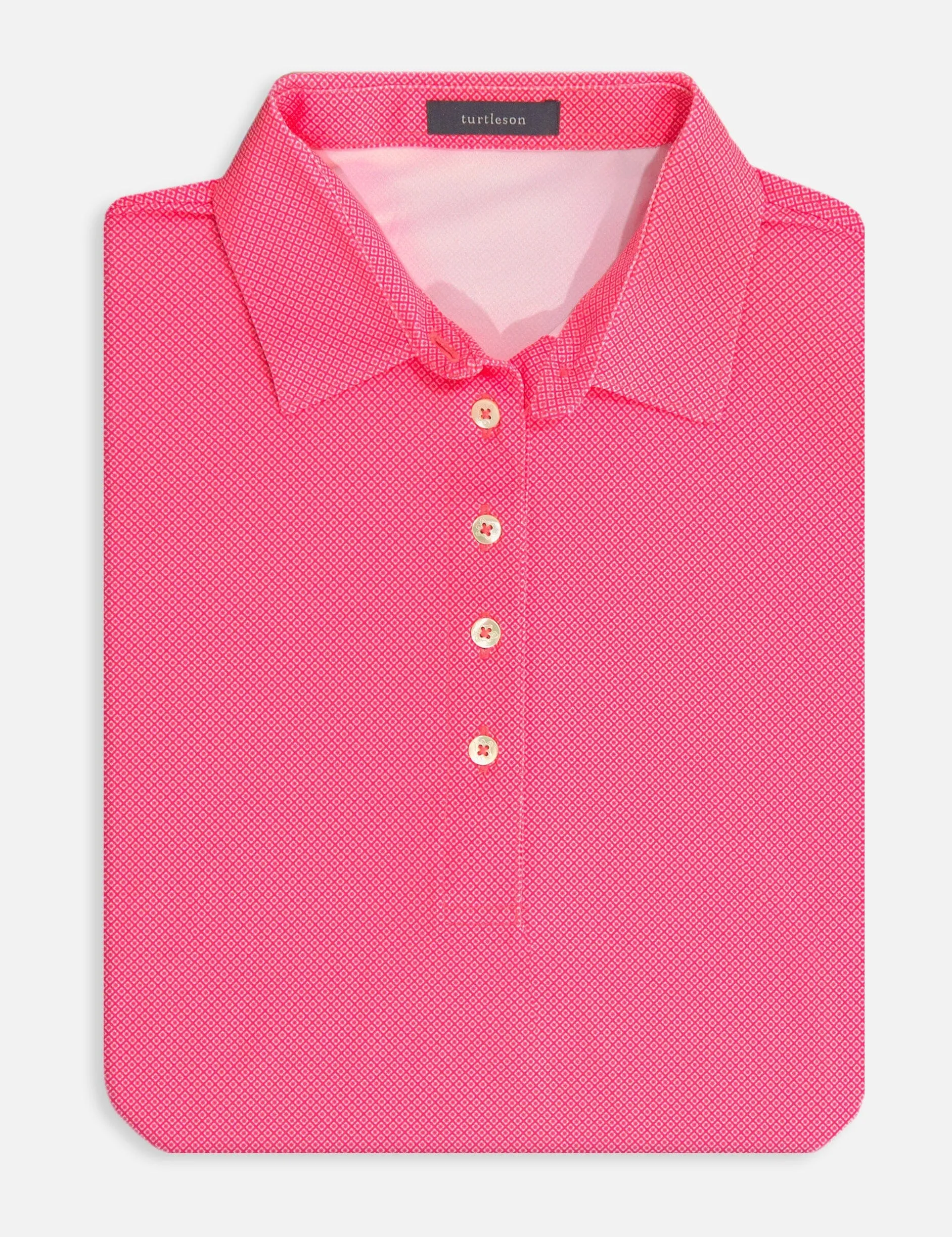 Women's Clare Mini Diamond Jacquard Performance Polo